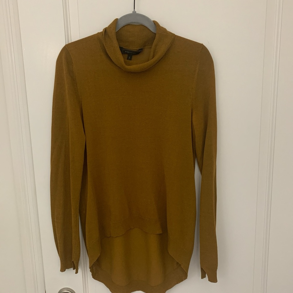 BCBG Semi Sheer Turtleneck Tunic